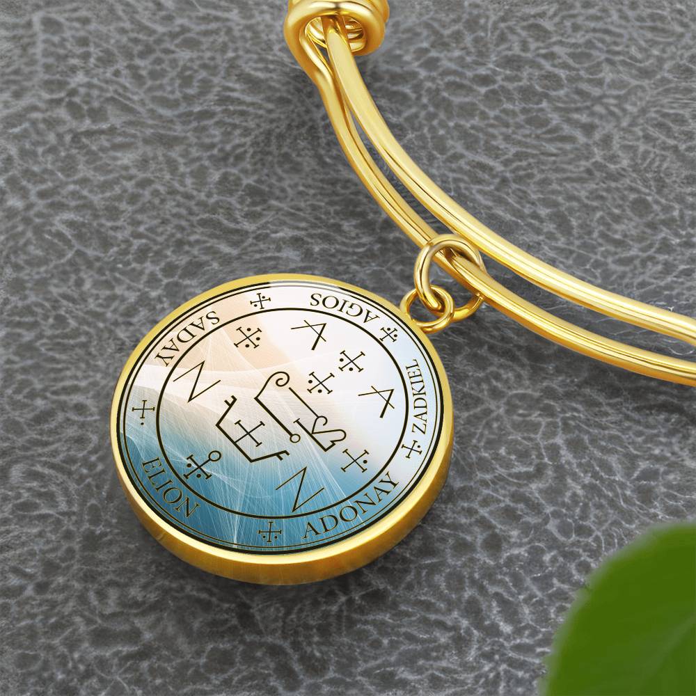 Archangel Zadkiel Sigil Wave Bracelet