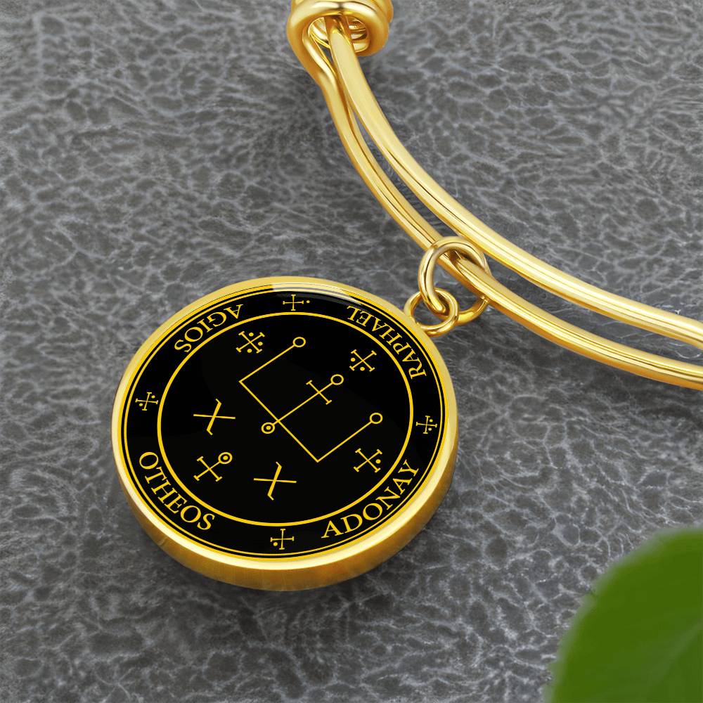 Archangel Raphael Sigil Bracelet - Black