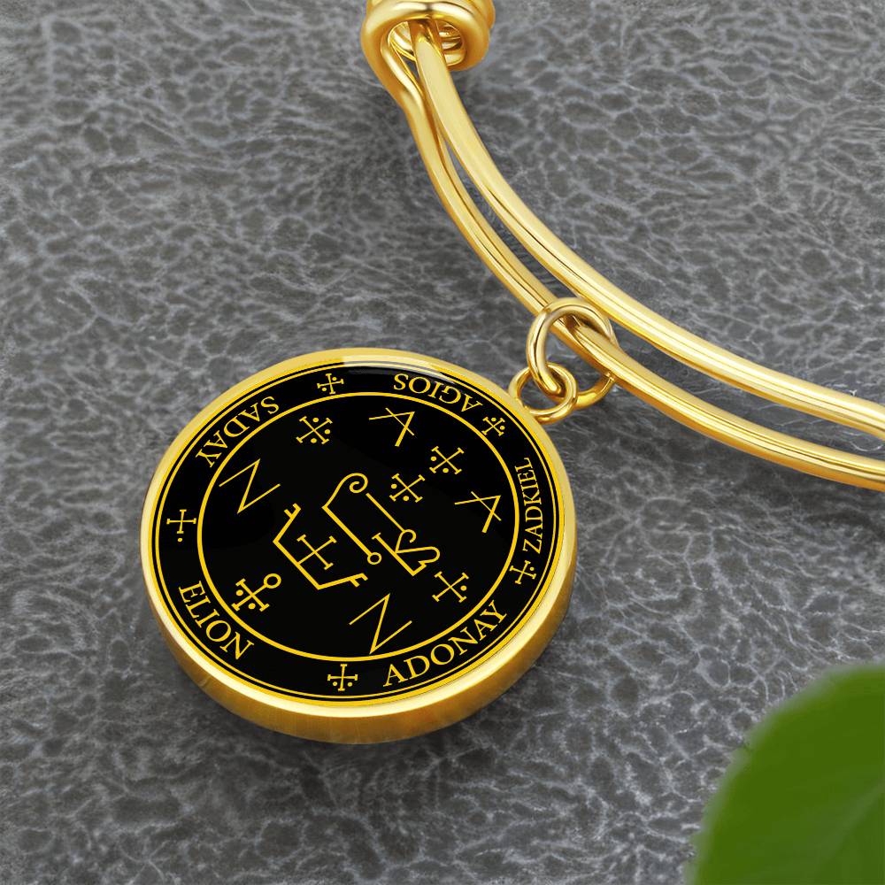 Archangel Zadkiel Sigil Bracelet - Black