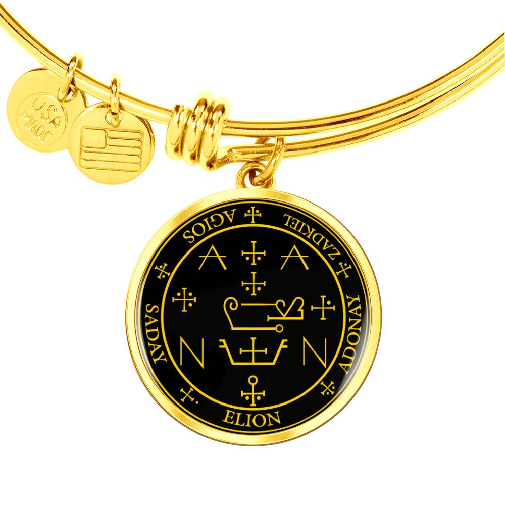 Archangel Zadkiel Sigil Bracelet - Black
