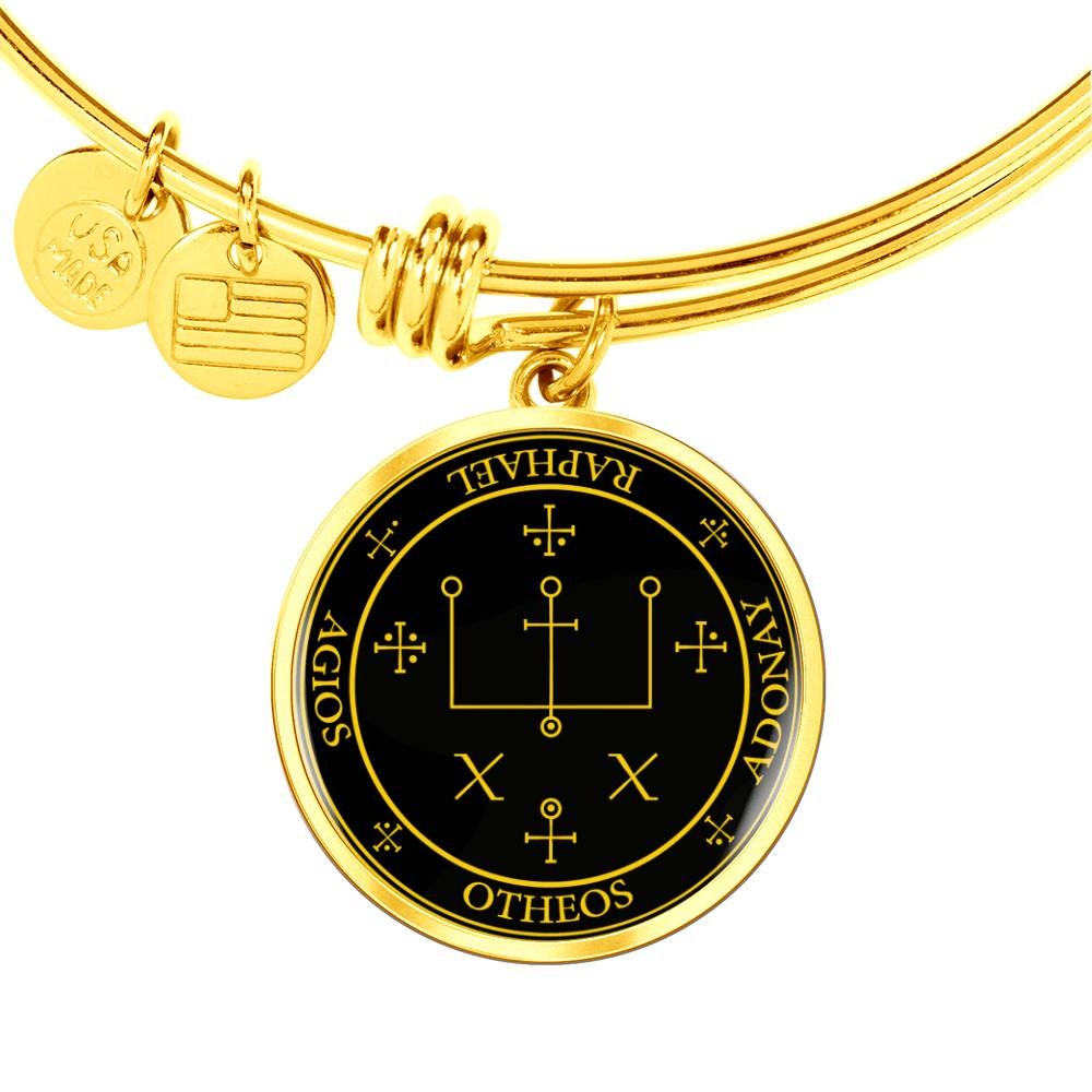 Archangel Raphael Sigil Bracelet - Black