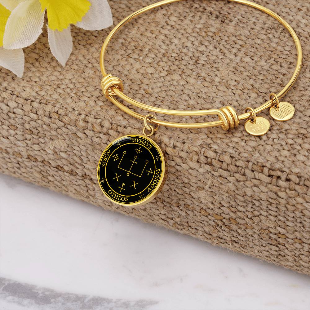 Archangel Raphael Sigil Bracelet - Black