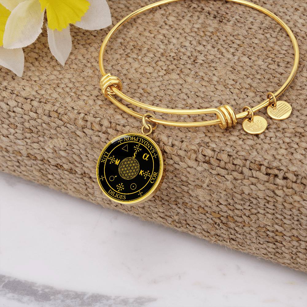 Archangel Sandalphon Sigil Bracelet - Black