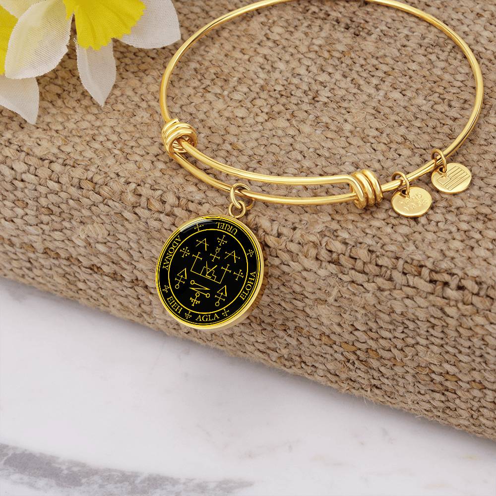 Archangel Uriel Sigil Bracelet.- Black