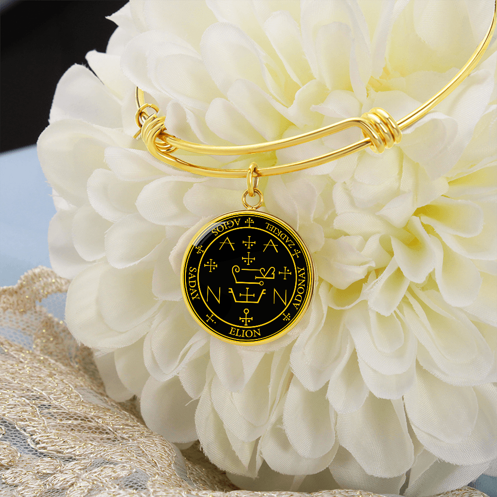 Archangel Zadkiel Sigil Bracelet - Black