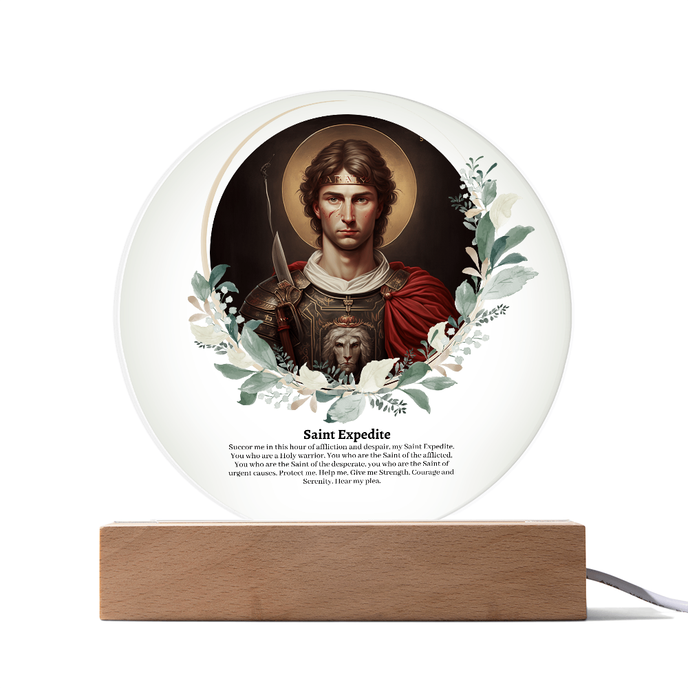 Saint Expedite Acrylic Plaque