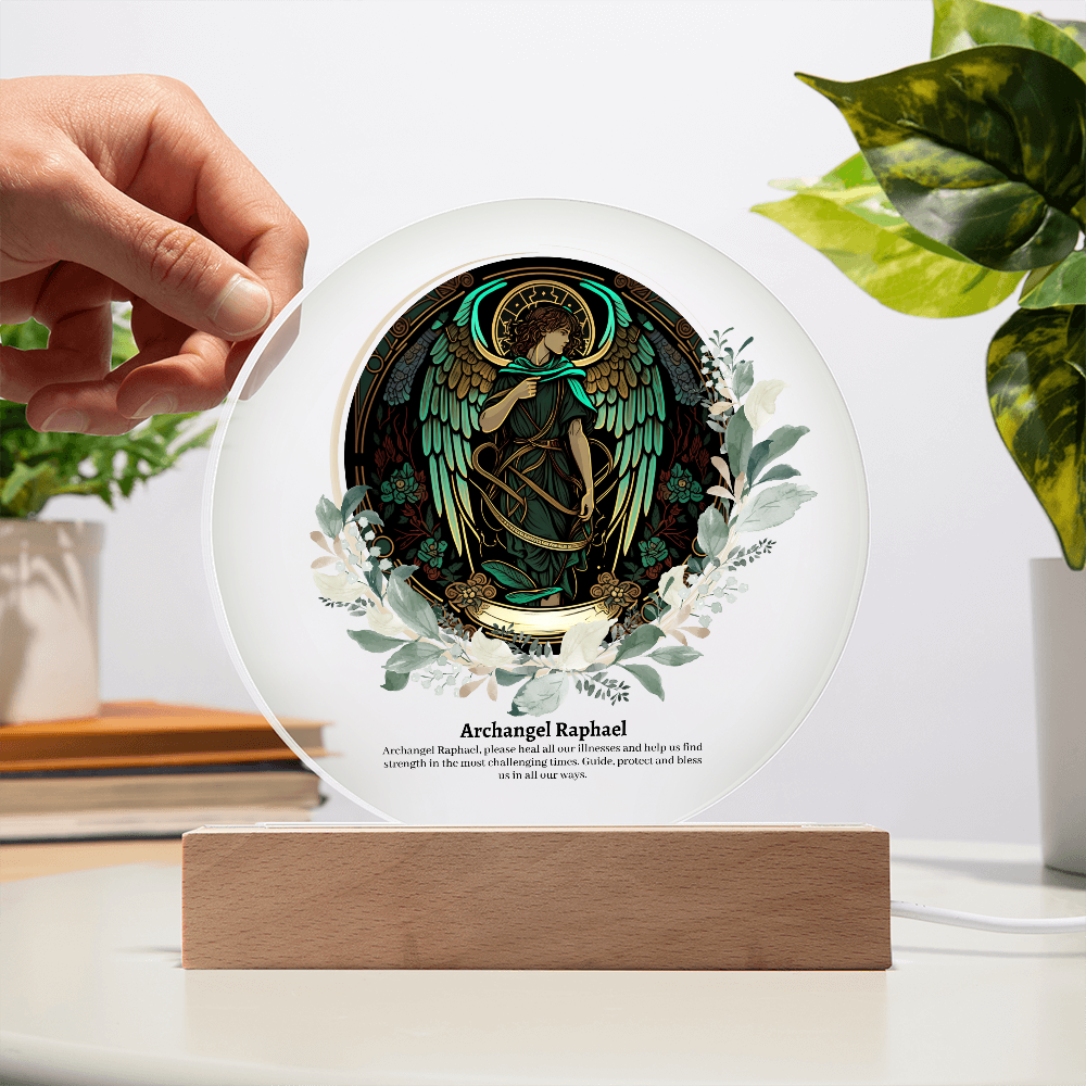 Archangel Raphael Acrylic Plaque
