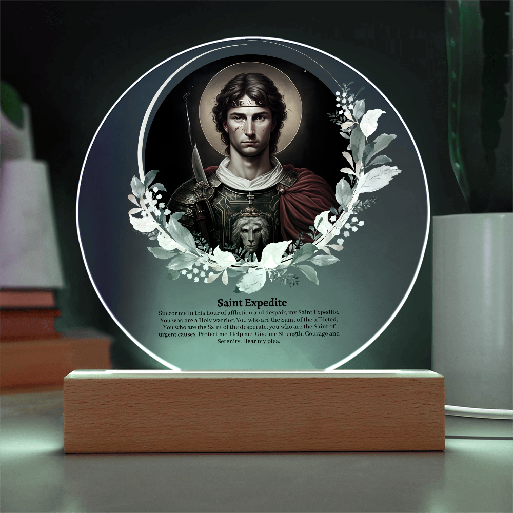 Saint Expedite Acrylic Plaque