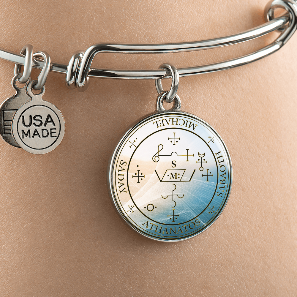 Archangel Michael Sigil Wave Bracelet