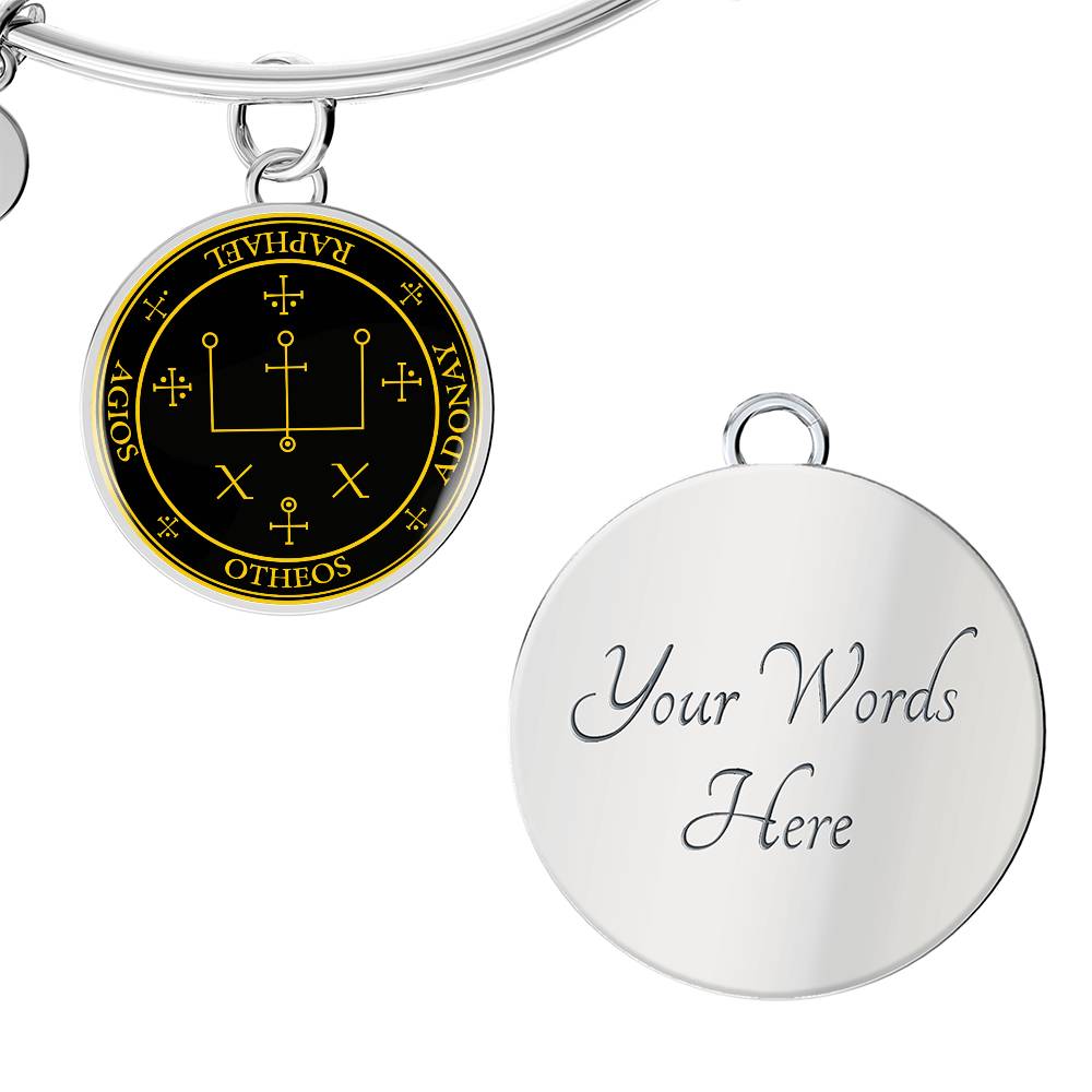 Archangel Raphael Sigil Bracelet - Black