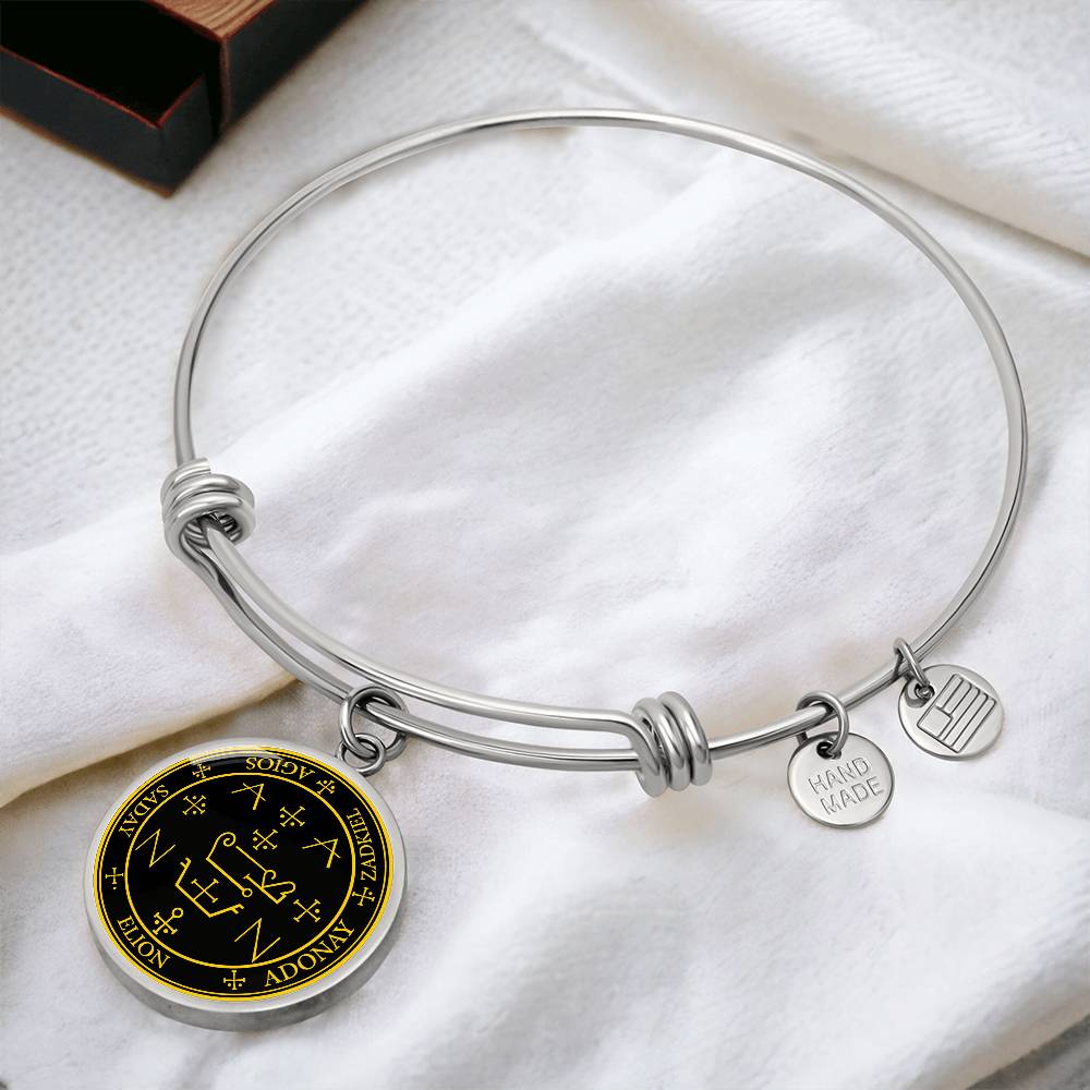Archangel Zadkiel Sigil Bracelet - Black