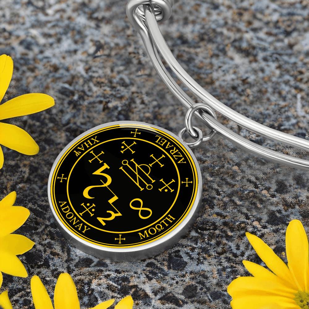 Archangel Azrael Sigil Bracelet - Black