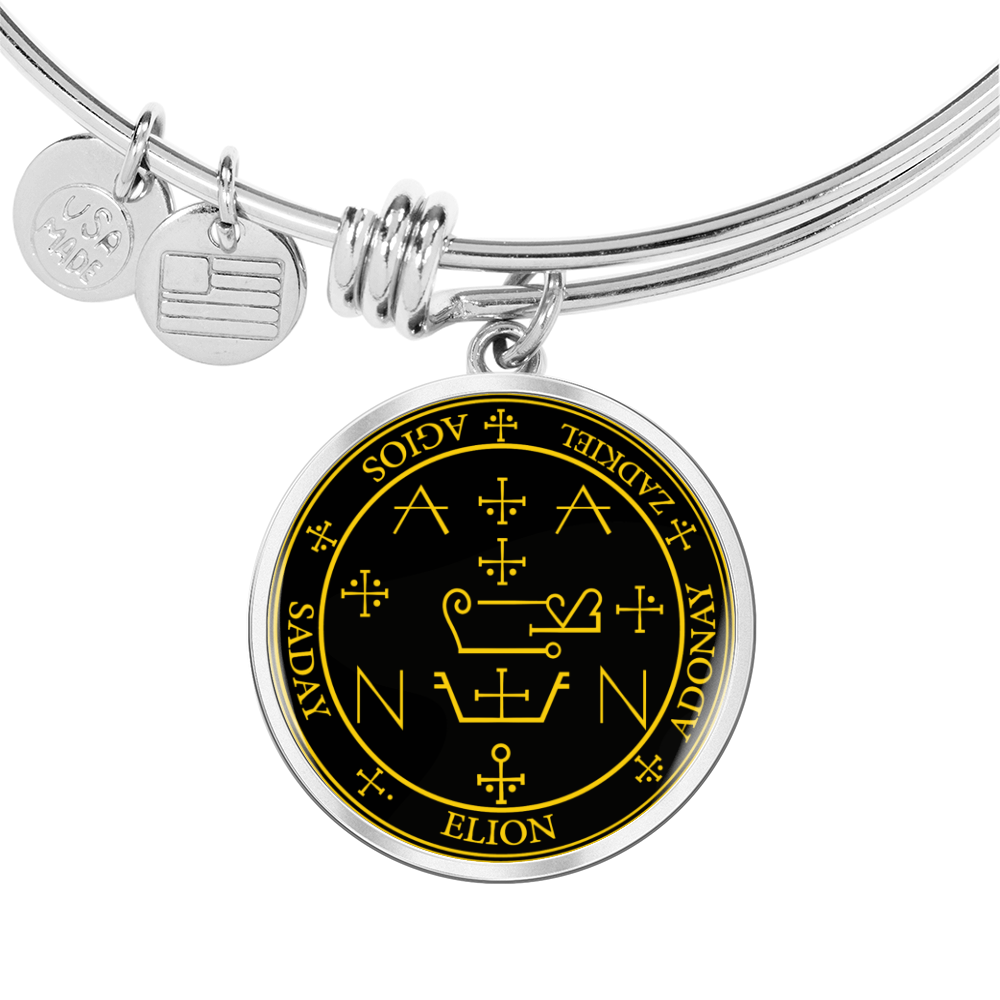 Archangel Zadkiel Sigil Bracelet - Black