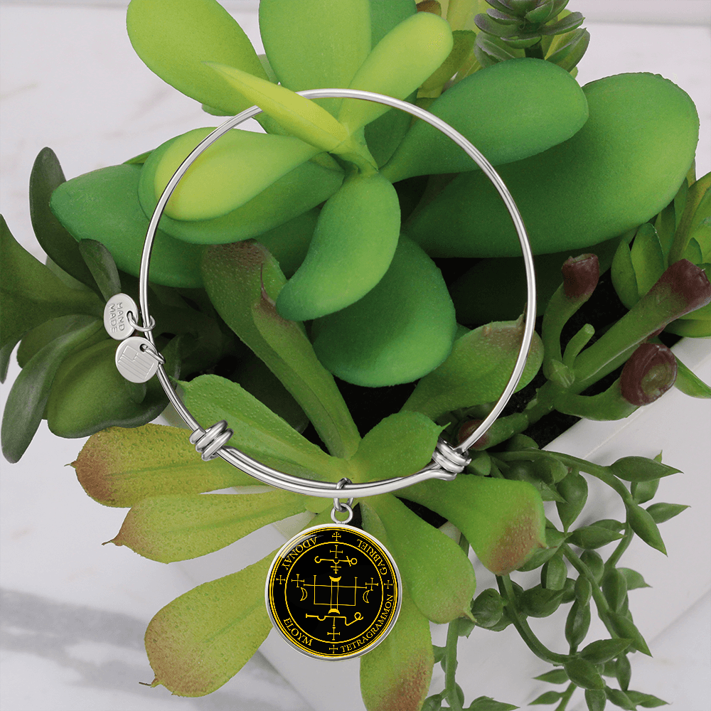 Archangel Gabriel Sigil Necklace - Black