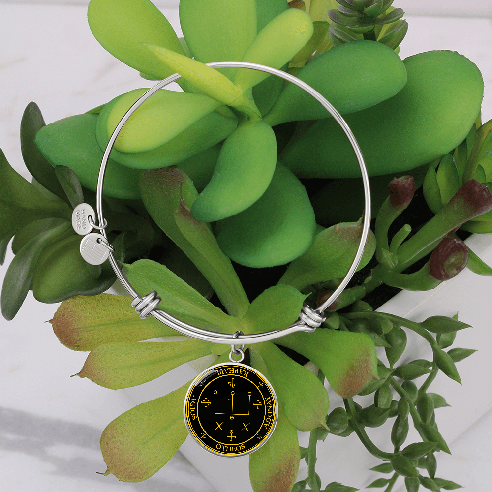 Archangel Raphael Sigil Bracelet - Black