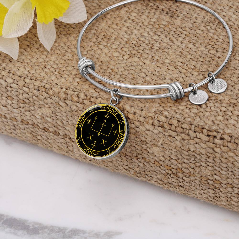 Archangel Raphael Sigil Bracelet - Black