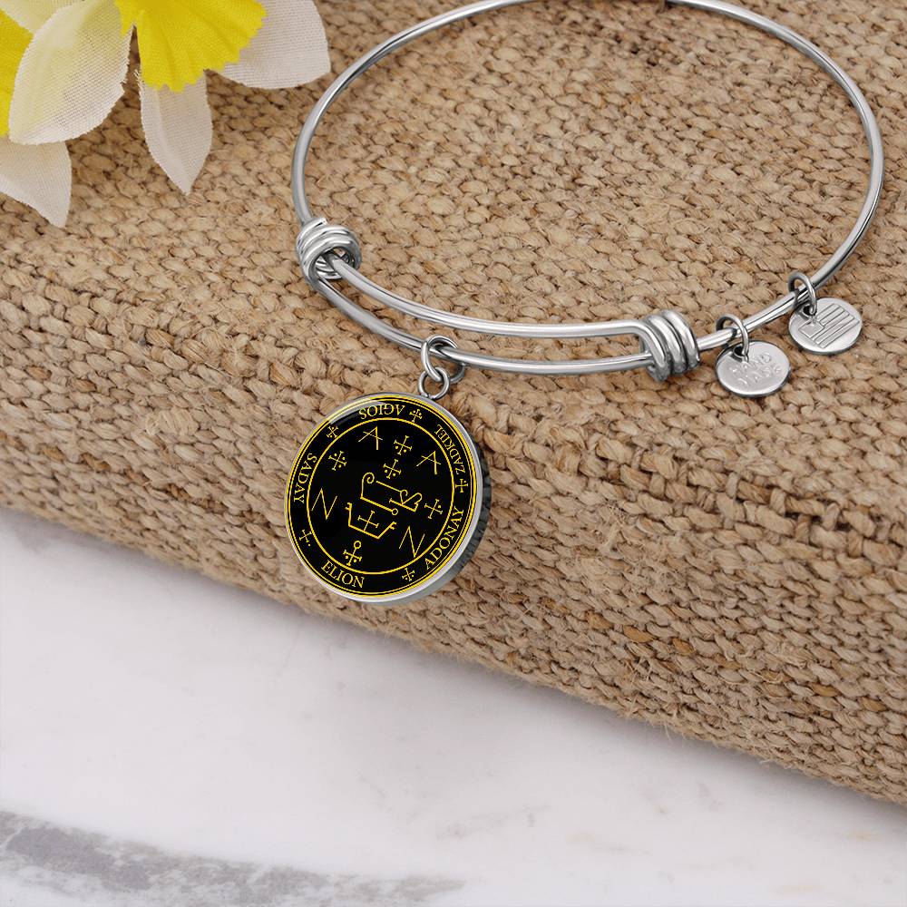Archangel Zadkiel Sigil Bracelet - Black