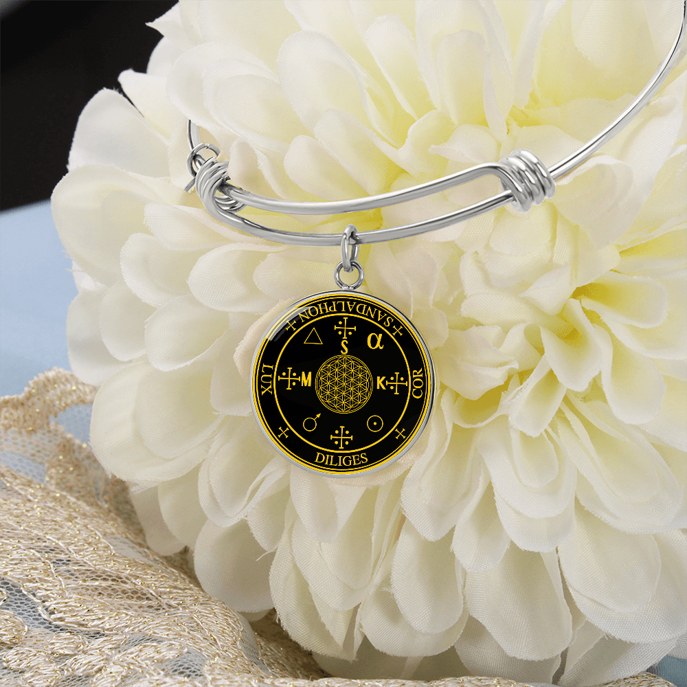 Archangel Sandalphon Sigil Bracelet - Black