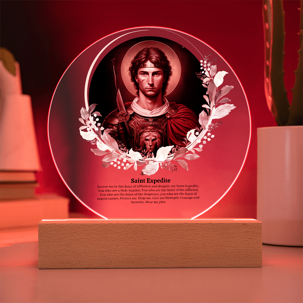 Saint Expedite Acrylic Plaque